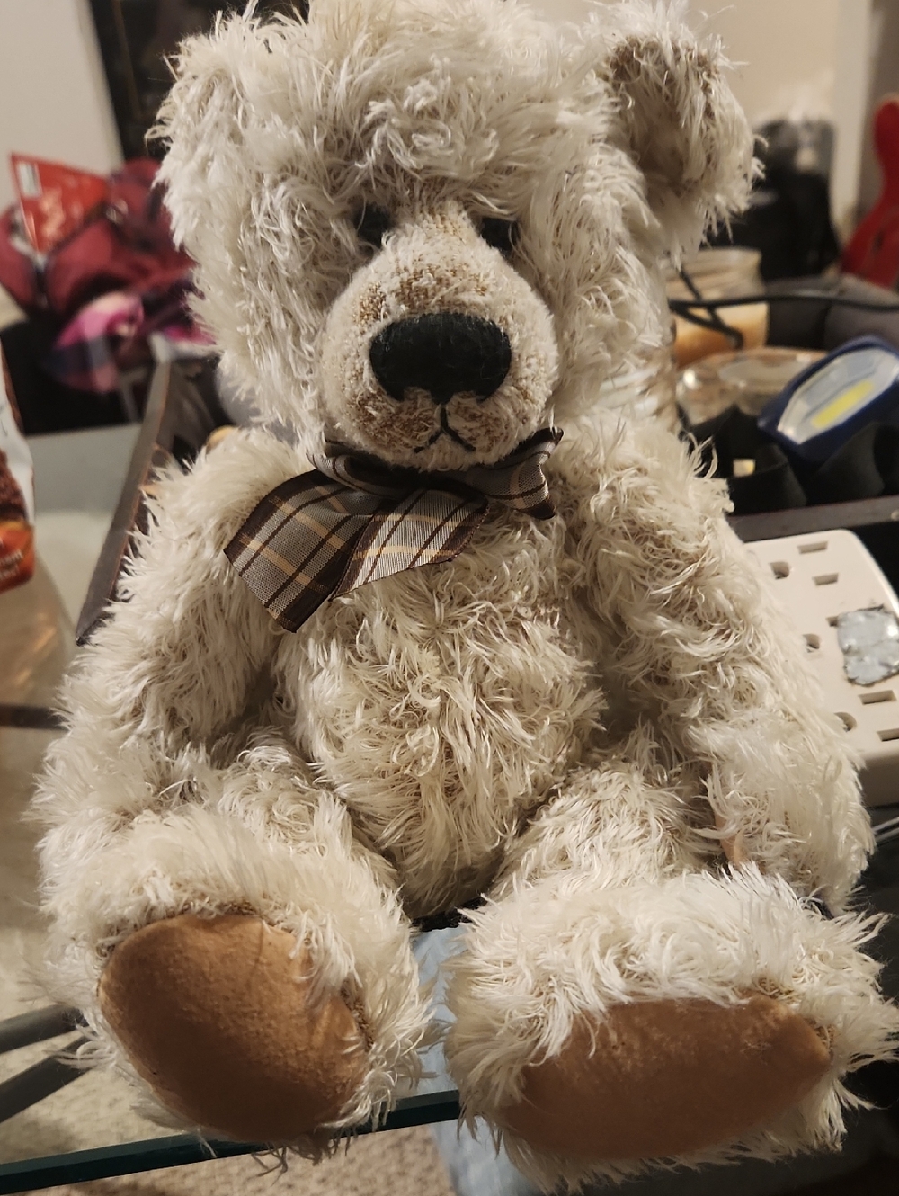 Russ OLIBY Bear 12 inch Item 24018 Retired Faux Antique Style Long Plush